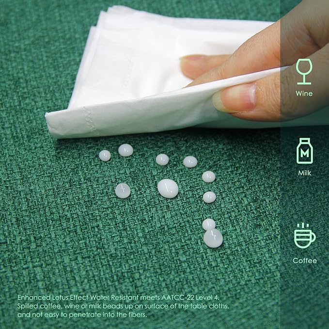 BALCONY & FALCON Rectangle Tablecloth 95" x 55" Washable Wrinkle Resistant and Water Proof Table Cloth Decorative Linen Fabric Tablecloths for Dining Parties Kitchen Wedding and Outdoor Use