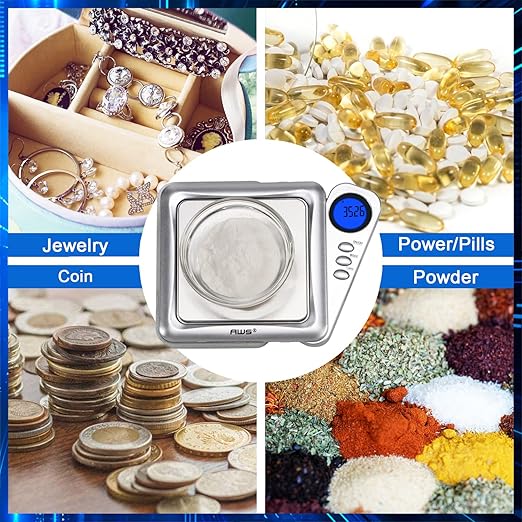 American Weigh Scales 200g x 0.01g Digital Pocket Gram Scale-Blade Series | Precision Mini Scale 0.01g Accuracy, Pocket Scale for Kitchen, Gold, Gems & Coin Scale, Smart Digital & Compact Scale