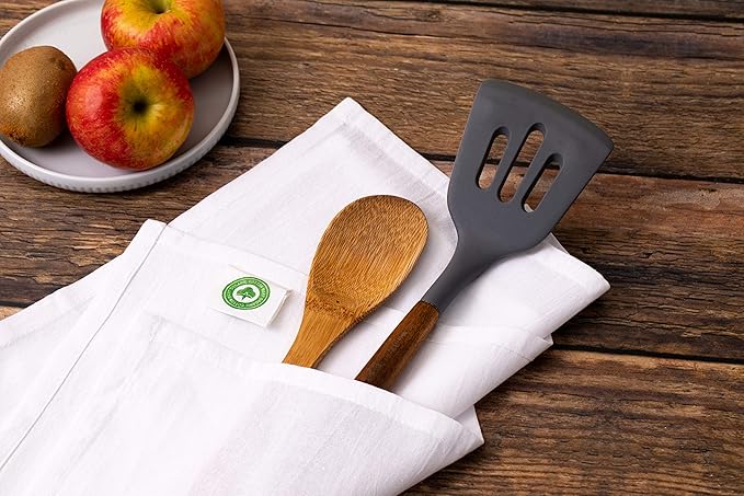 Organic Cotton Tea Towels - Blank Flour Sack Dish Towels - Perfect White Kitchen Towels for Embroidery and Crafts - 27"x27" (White - 5 Pack)