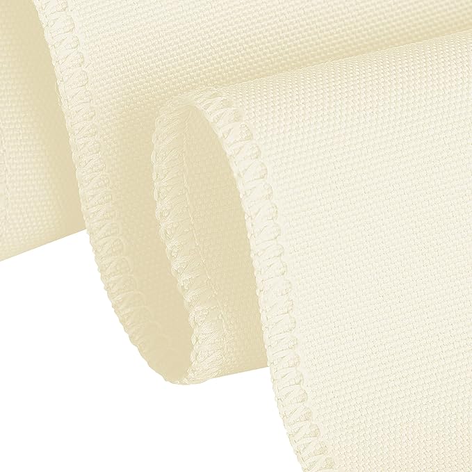 LinenTablecloth 90 x 156-Inch Rectangular Polyester Tablecloth Ivory