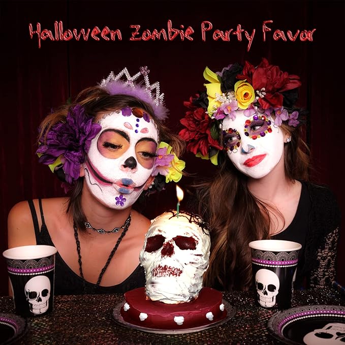 Skull Cake Mold, Extra Large 8.5inch Skull Silicone Cake Pans for Baking Candy Chocolate Halloween Party