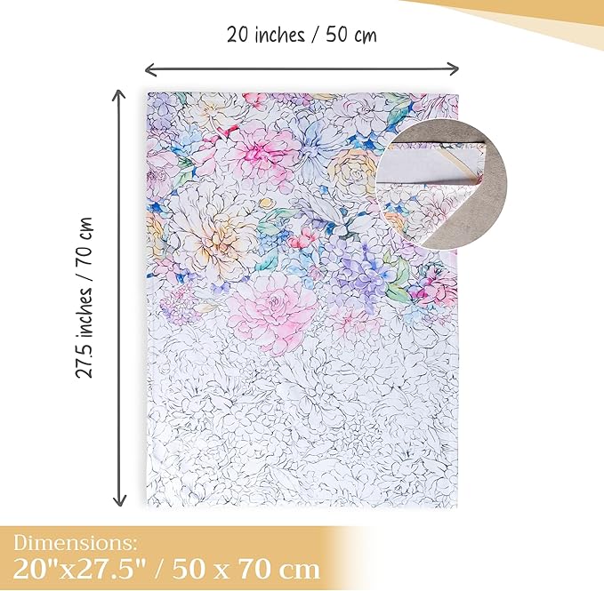 Maison d' Hermine Kitchen Towels Set of 3 100% Cotton 27.50" x 20" Reusable Cloth Tea Dish Towels Absorbent with Hanging Loop for Kitchen, Home, Dining, Cocktail Parties Spring/Summer (Floral Love)