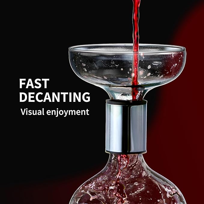 SOUL ONE Wine Decanter, Personal Portable Decanter(365ml), 100% Lead-free, Wine Gift, Wine Accessories, for Business Trip, Picnic,Sharing with Friends and Solitary Moment