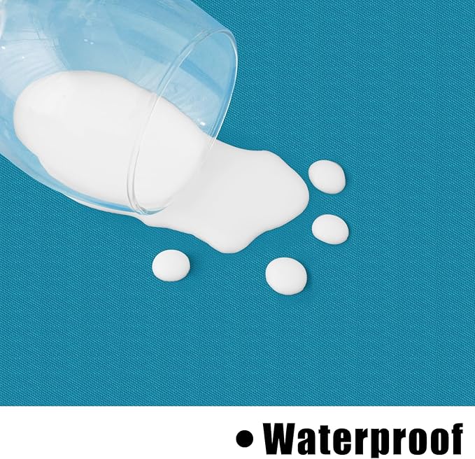 homing Round Vinyl Tablecloth, Waterproof Spillproof Plastic Flannel Backed Table Cloth, Wipe Clean Table Cover for Dining, Buffet Parties and Camping (Turquoise, 60")