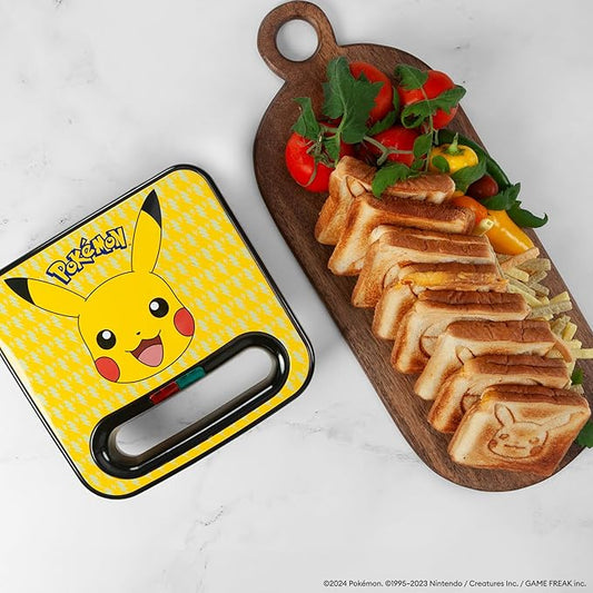 Uncanny Brands Pokemon Pikachu Sandwich Maker - Small Kitchen Appliance