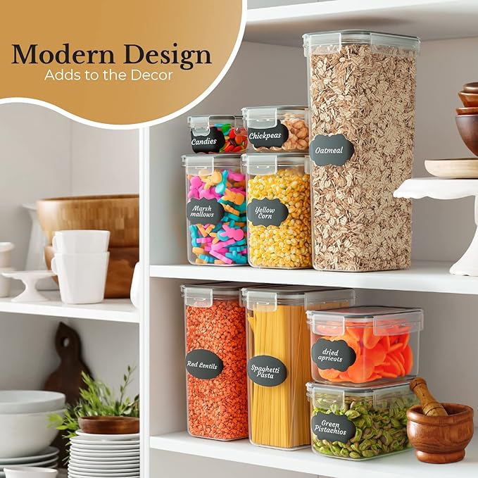 Chef's Path Airtight Food Storage Container Set with Lids - Superior Variety Pack of 36 for Kitchen & Pantry Organization, BPA Free Kitchen Storage Containers for Cereal, Flour &, Sugar