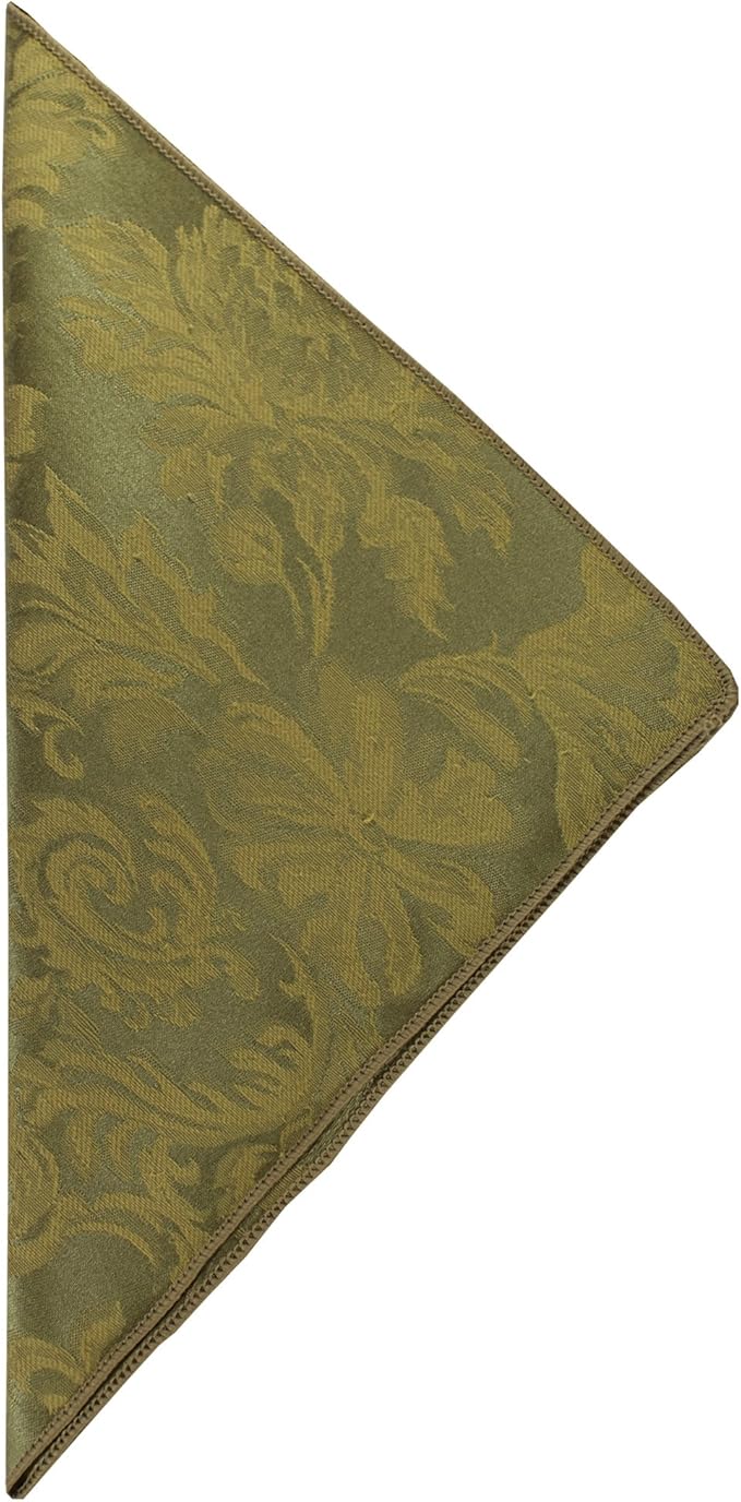 Ultimate Textile Miranda Damask Sage Cloth Napkins - 17" x 17" (Set of 120) Square Washable Cotton Polyester for Wedding, Party & Dining Events