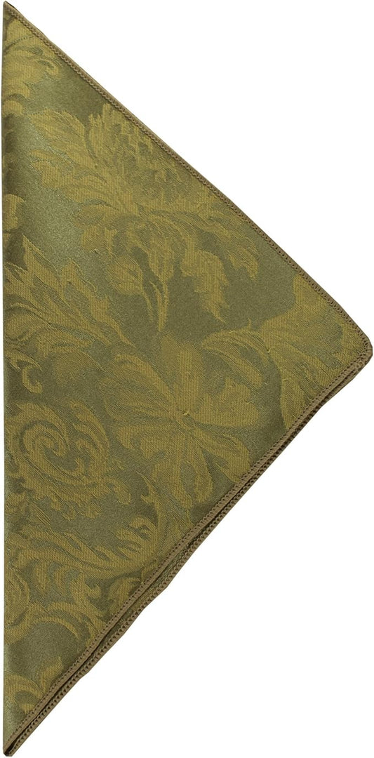 Ultimate Textile Miranda Damask Sage Cloth Napkins - 17" x 17" (Set of 120) Square Washable Cotton Polyester for Wedding, Party & Dining Events