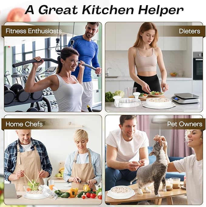 10'' Pro Chicken Shredder Tool Twist Large for Kitchen, BPA-Free Food-Safe Meat Grinder, Visible Chicken Breast Meat Shredder with Strong Anti-Slip Bottom & Ergonomic Handle, White