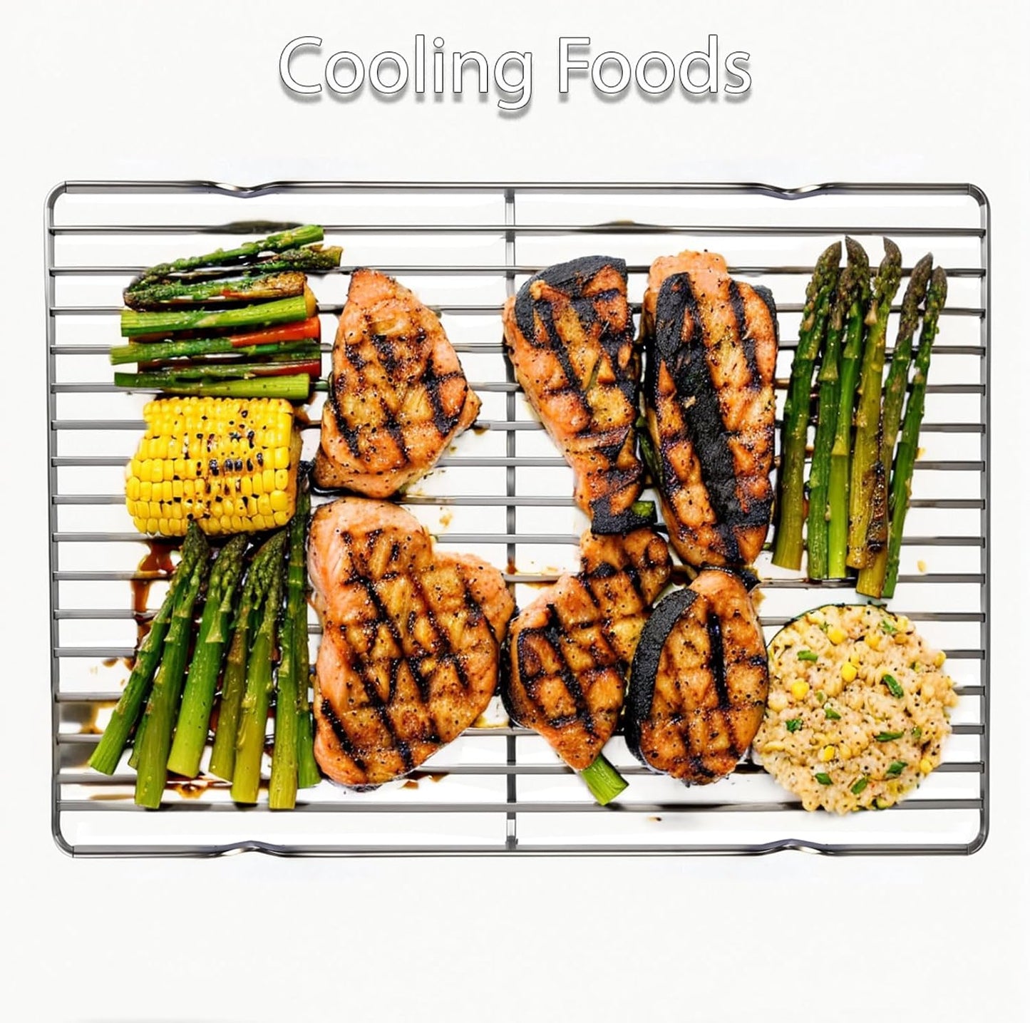 2Pcs Stainless Steel Cooling Racks, Cooling Racks for Cooking and Baking, Cookie Cooling Rack, Oven Cooling Racks for Cooking