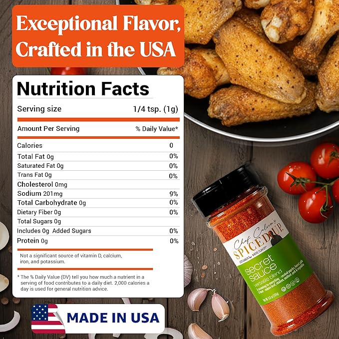 3 Pack Secret Sauce Seasoning | Made in the USA All Purpose Seasoning with Bold, Smoky & Spicy Blend | Dry Rub for Grilling Meat | Chicken, Beef & Pork Rub | Vegan, Non-GMO, Gluten-Free – 5.8 oz