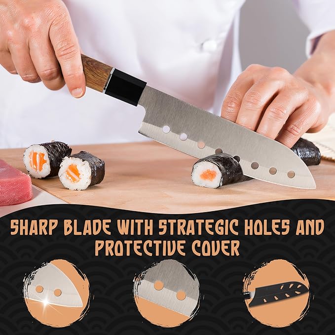 Sushi Making Kit, Sushi Bazooka Maker Kit & Bamboo Rolling Mat, Easy Roller Kit, DIY Set for Beginners at Home, USDA Organic