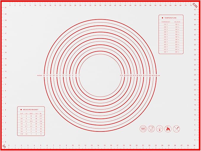 BlueBark 1 PCS - 24"L x 16"W Non-stick Silicone Baking Mat for Pastry & Dough, Sourdough Bread Making Tools, Kitchen Counter, Cooking Enthusiasts