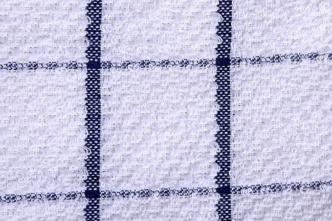 AMOUR INFINI Cotton Kitchen Dish Cloths Set of 8 – Highly Absorbent, Super Soft Premium Terry Cleaning Cloth (12"x12" Inch) Premium Dishcloths for Washing Dishes (Blue)