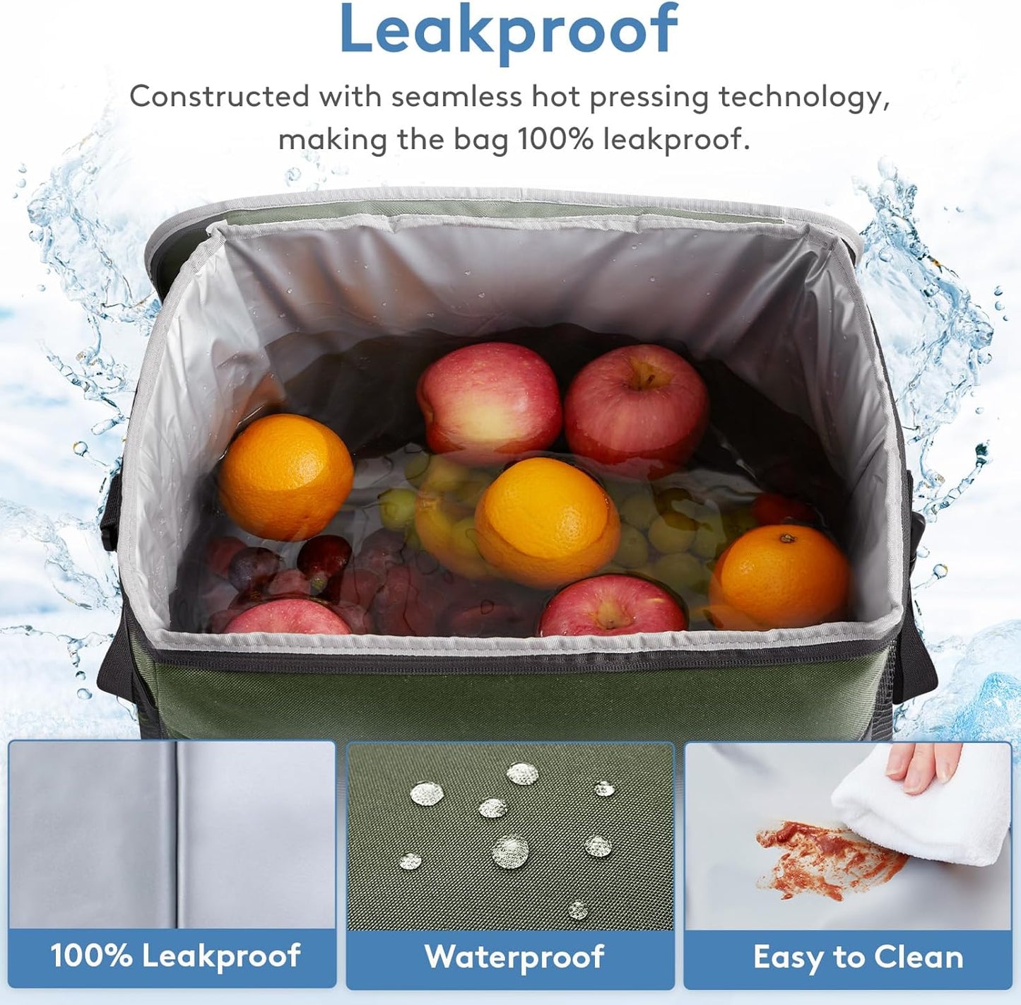 Lifewit Cooler Bag 30/50/60 Cans Collapsible and Insulated Large Lunch Bag Leakproof Soft Cooler Portable Tote for Camping/BBQ/Family Outdoor Activities