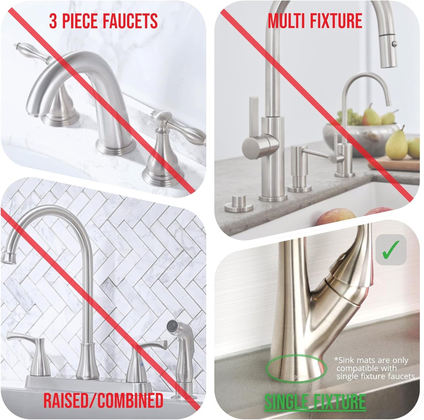 The Original Ternal Sinkmat Drip Catcher & Splash Guard, Faucet Mat for Sinks – Absorbent Microfiber, Machine Washable Counter Protector & Drying Mat for Kitchen, Bathroom or RV [Grey, XL, 1 Pack]