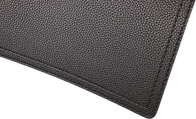 Set of 8 Faux Leather Placemats, PU Table Mats, Waterproof, Stain Resistant, Heat Resistant, Easy to Clean for Kitchen Dining Table,Conference Table C Black Rectangle