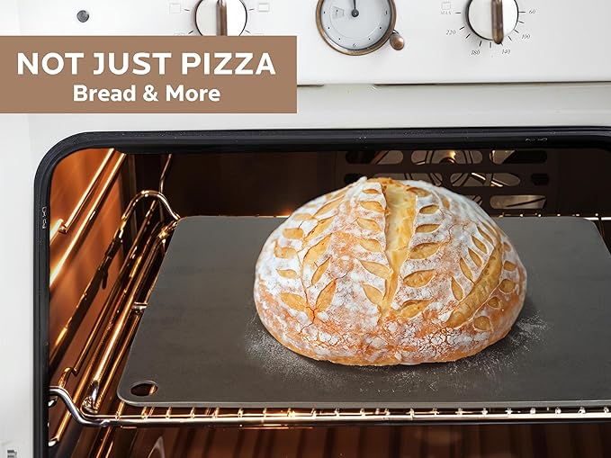 OLEEK Pizza steel Sheets for oven - Metal baking steels sheets for oven - Pizza steel 16x13.4 inches - Steel pizza stone for oven - Baking steels pro pizza - Baking stone for oven