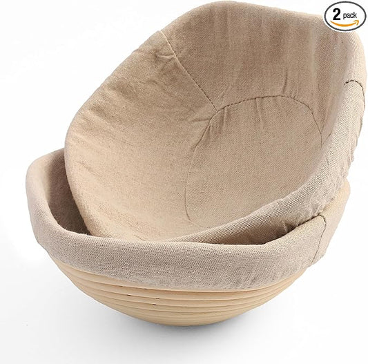 Bread Proofing Star Basket Sourdough Starter Kit - Rattan Banneton Bowl for Baking Star-Shaped Bread- Gift Set