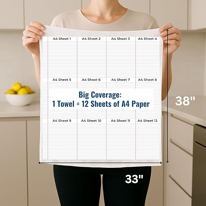 Flour Sack Towels | Tea Towel for Crafts| Kitchen Dish Cotton Blank Towel for Embroidery| Baking Bread Proofing Linen Cover| Thick Absorbent Quick Dry | 2 Pack 33"x38" Natural