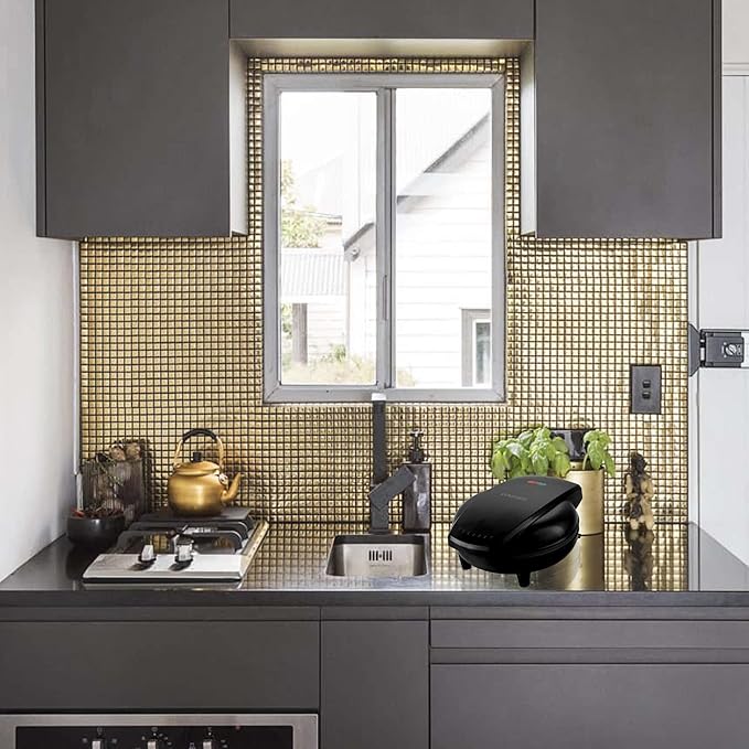 Courant Griddle/Mini Oven Compact Griddle 7-inch Personal Griddle/Pizza Maker Black