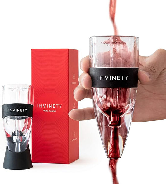 Wine Aerator | Upgraded 3 Level Aeration | All In One Diffuser, Decanter and Oxygenator | Enhance Wine Flavors