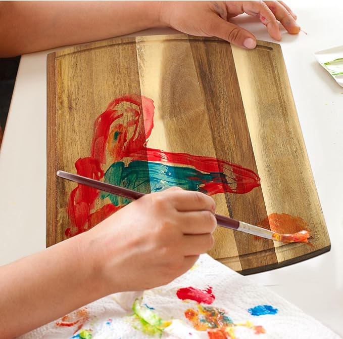 Patelai 12 Pack Large Cutting Boards Bulk Wooden Kitchen Chopping Boards for Crafts DIY Wedding Housewarming Gift(Acacia,14 x 11 Inch)