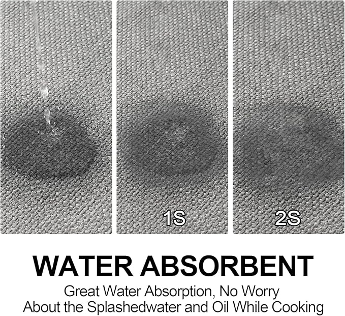 Fan Shaped Kitchen Mat 1 PCS, Cushioned Non Slip Rugs for Kitchen Floor, Absorbent Runner Comfort Standing Mats Washable for Kitchen, Office, Home (Grey, Radius 47")