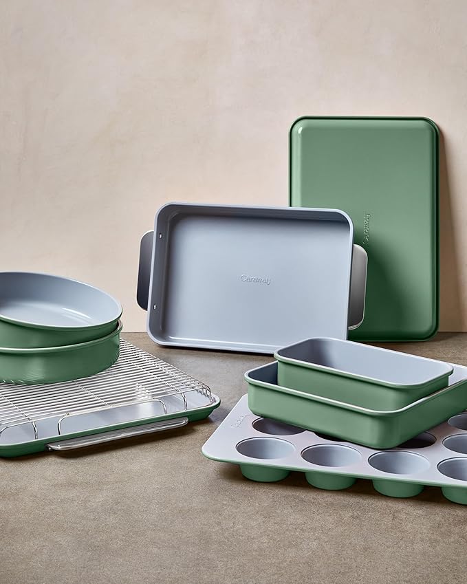 Caraway Non-Stick Ceramic Baking Sheet - Naturally Slick Ceramic Coating - Non-Toxic, PTFE & PFOA Free - Perfect for Baking, Roasting, and More - Large (18" x 13") - Slate