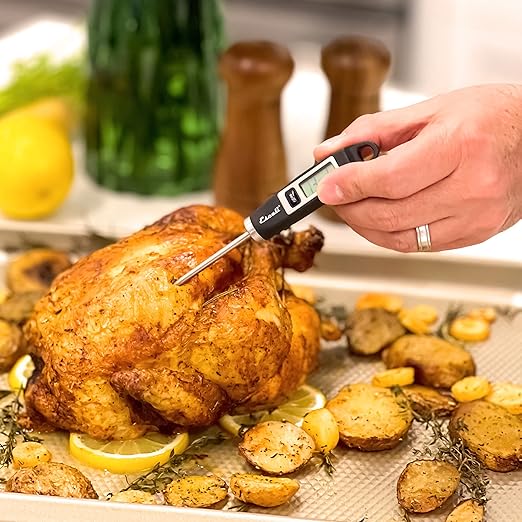 Escali Primo Bakers Bundle - P115C Digital Kitchen Scale, Chrome, 11 Pound Capacity, DH1 Digital Thermometer, Black, and DR7 Digital Timer for Cooking and Baking