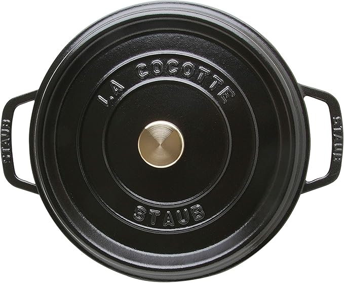 Staub Cast Iron Dutch Oven 5-qt Tall Cocotte, Made in France, Serves 5-6, Matte Black