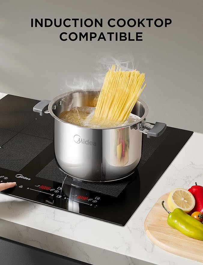 Midea 10-in-1 Electric Pressure Cooker with Slow Cooker, Steamer, Saute, Sous Vide, and Bake Modes, Stovetop & Oven Safe Stainless Steel Pot, 6 Quarts