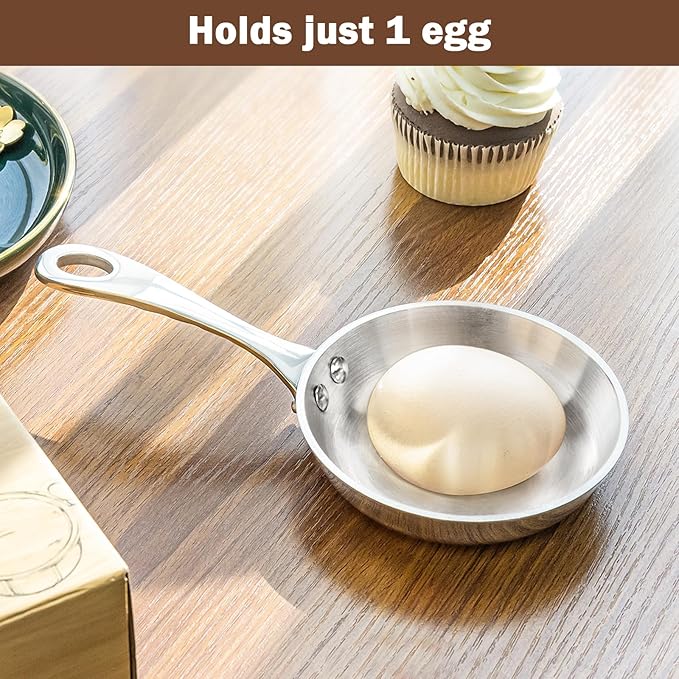 Macevia 0.12QT Mini Pot for Precision Melting, 4 Inch Small Sauce Pan with Handle, 18/10 Stainless Steel Butter Warmer Ideal for Kitchen, Restaurant, Camping & RV Use - Silver