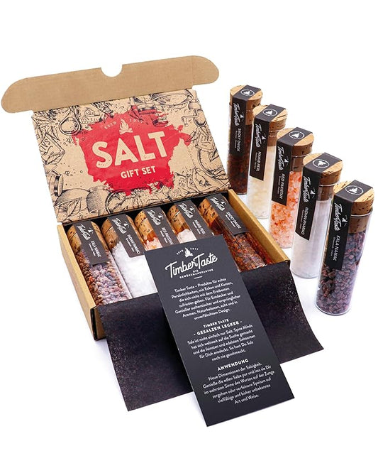 Gourmet Salt Mens Gifts – 5 Unique Salts – Stocking Stuffers for men, Spices and Seasonings Sets for Cooking, Food gifts for Men & Women, Seasoning gift Set, Cooking Gifts for men, Gift Sets for mens