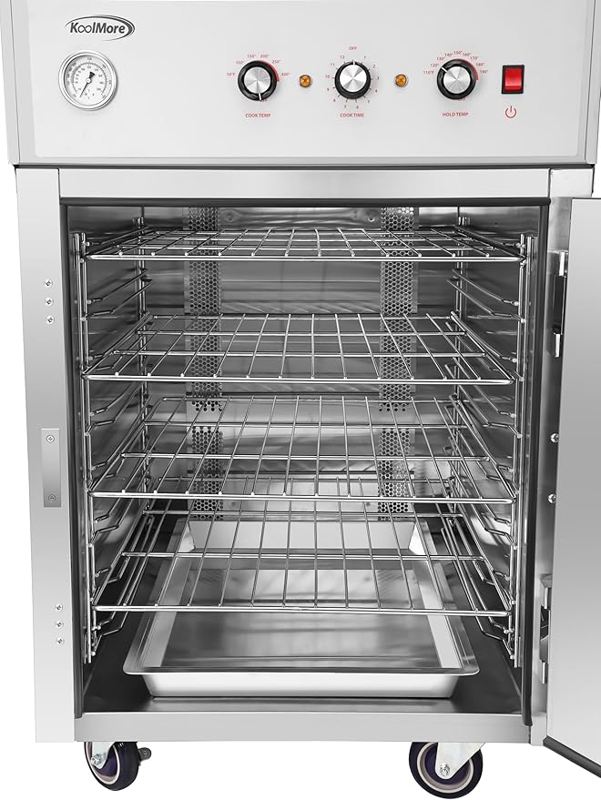 KoolMore KM-CCAH3-1D Half-Size One Door Commercial Cook and Hold Oven 3,000 W and 208/240V, UL Listed in Stainless-Steel