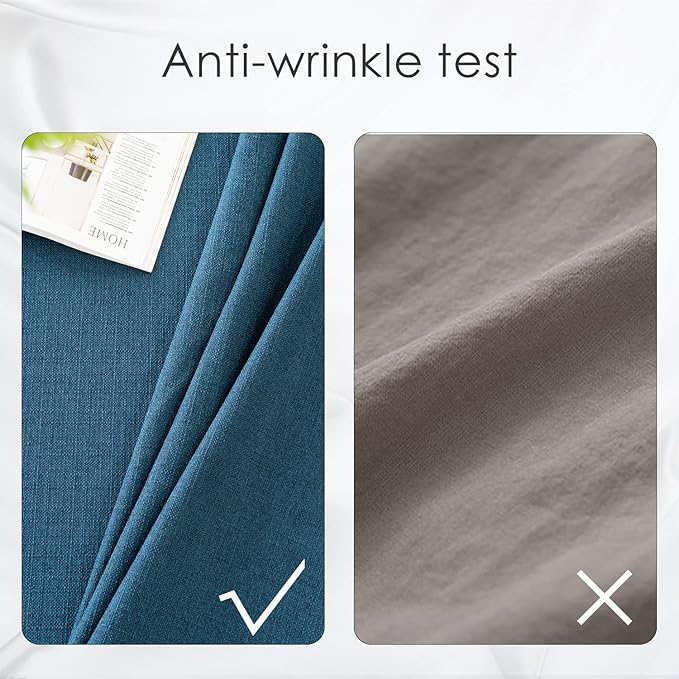 BALCONY & FALCON Square Tablecloth Washable Wrinkle Resistant and Water Proof Small Table Cloth Decorative Linen Fabric Tablecloth for Dining Parties Kitchen Wedding and Outdoor Use (Navy Blue, 47x47)