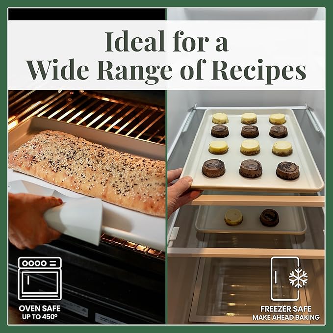 Larder & Vine 8-Piece Bakeware Set | Non-Stick Baking Set with Ceramic Finish | PFAS, PFOA, PTFE, and BPA Free Baking Essentials | Baking Sheets, Muffin Tins and Assorted Baking Pans | French Gray