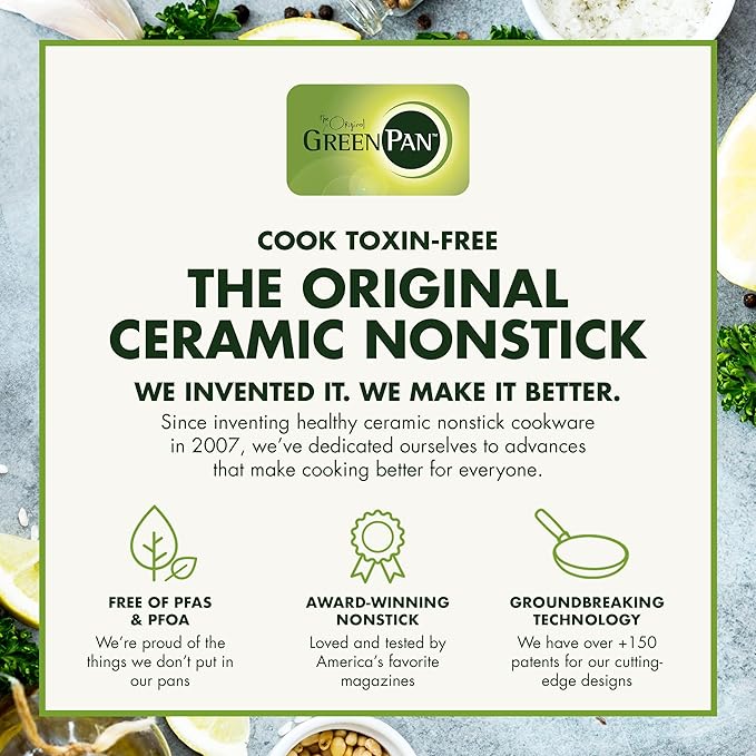 GreenPan Lima Hard Anodized Healthy Ceramic Nonstick 12 Piece Cookware Pots and Pans Set, PFAS-Free, Oven Safe, Gray