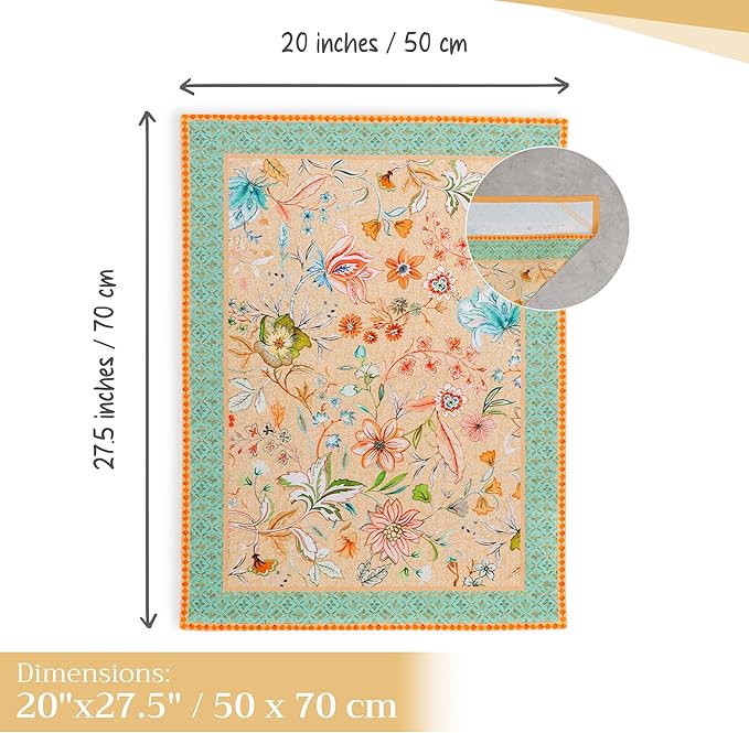 Maison d' Hermine Kitchen Towels Set of 2 100% Cotton 27.50" x 20" Reusable Cloth Tea Dish Towels Absorbent with Hanging Loop for Kitchen, Dining, Cocktail Parties Spring/Summer (Luxury Loft – Peach)