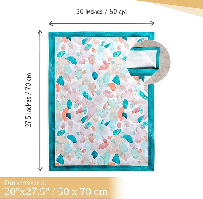 Maison d' Hermine Kitchen Towels Set of 3 100% Cotton 27.50" x 20" Reusable Cloth Tea Dish Towels Absorbent with Hanging Loop for Kitchen, Home, Dining, Cocktail Parties Spring/Summer (Summer Picnic)