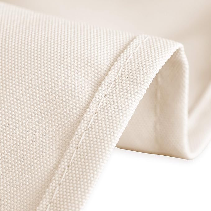 LinenTablecloth 60 x 126-Inch Rectangular Polyester Tablecloth Beige