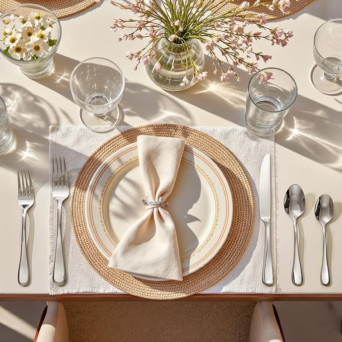 KINGSTONE 30 Pieces Silverware Set for 6, Premium Stainless Steel Flatware Set, Heavy Duty and Modern Design Cutlery Set, Mirror Polished, Dishwasher Safe