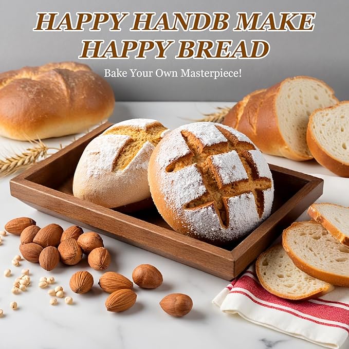 Sourdough Bread Baking Supplies, Sourdough Starter Kit, 2 9 Inch Round Banneton Bread Proofing Basket with 24 Oz Glass Jar, Sour Dough Tools with Danish Dough Whisk & Scraper