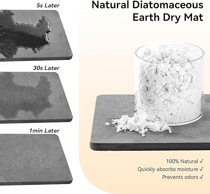 Yofidra Sink Caddy with Stone Drying Tray: Stainless Steel Soap Dispenser Kitchen Sink Organizer Set, Sponge Holder Counter Accessories Decor for Kitchen Organizers and Storage 8.1x3.5x4.5 in Sliver