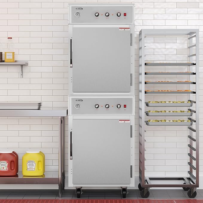 KoolMore KM-CCAH3-2D Commercial Full-Size Two Door Cook and Hold Oven 3,000 W and 208/240V, UL Listed in Stainless-Steel