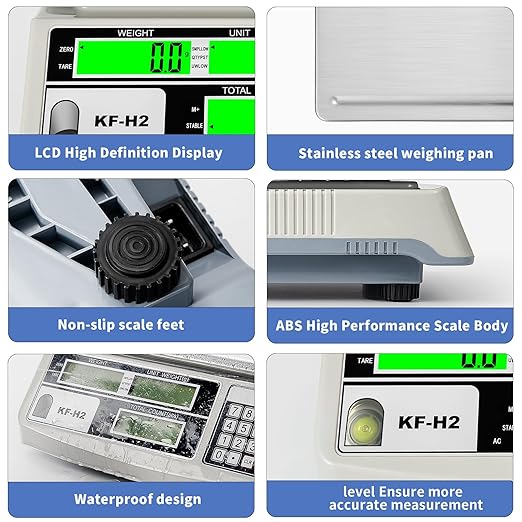 MEIYA Industrial Counting Scale, 30kg/0.5g Digital Coin Scale for Coin, Parts, High Precision Electronic Gram Scale with RS232 Port for Connecting Computer or Printer,kg/g/lb Switching, LCD Display