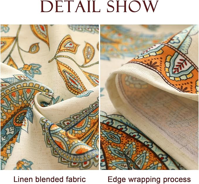 patdrea Designer French Vintage Table Cloth,Italian Floral Tablecloth for Rectangle Tables,Country Summer Linen Tablecloth,Wrinkle Free Table Cover for Kitchen Dining,Christmas,67" x 118"