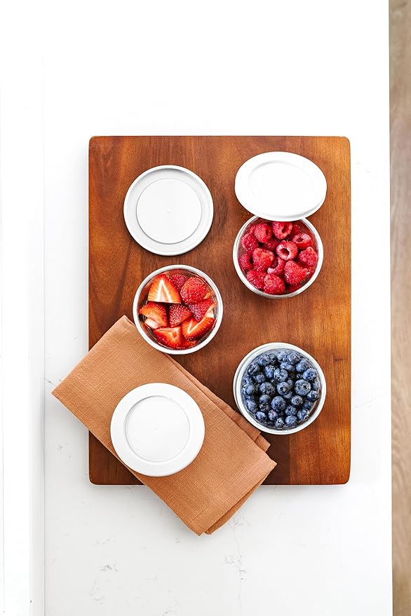 16-Piece Glass Food Storage Containers Set (8 Containers + 8 BPA-Free Lids) | 7-Ounce, Leakproof | Microwave, Freezer, Oven & Dishwasher Safe | Ideal for Meal Prep & Pantry Organization