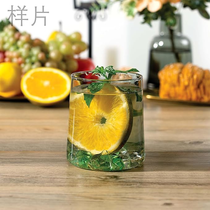 Smokey Grey Glass Tumbler Set of 4 – 16.5 oz Borosilicate Glassware – Durable, Lead-Free, Dishwasher Safe – Modern Grey Drinking Glasses for Home