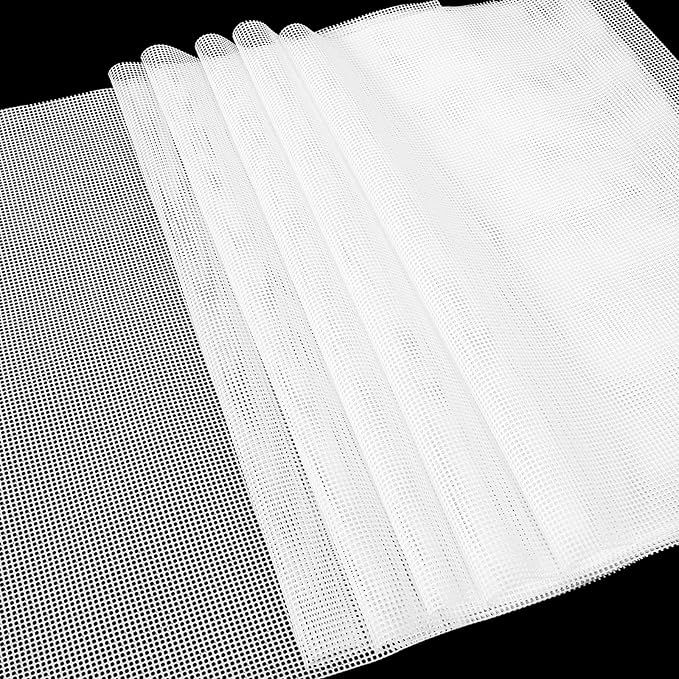 SUCISENI 6 Pack Silicone Dehydrator Sheets (14 x 21 Inch) Premium Non-Stick Silicone Mesh Mat for Fruit Food Dehydrator Reusable Dehydrated Tray Liners for Fruits Meat Vegetables Herbs